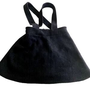 Bien Jolie girls black wool blend skirt with suspenders skirt size 4